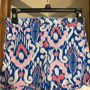 Crown & Ivy Blue and Pink Patterned Kids Shorts